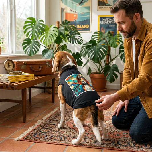Beagle Pilot Pet Tank Top For Dogs Cute Beagle Theme Summer Shirt Lightweight For Fans Pets Printify