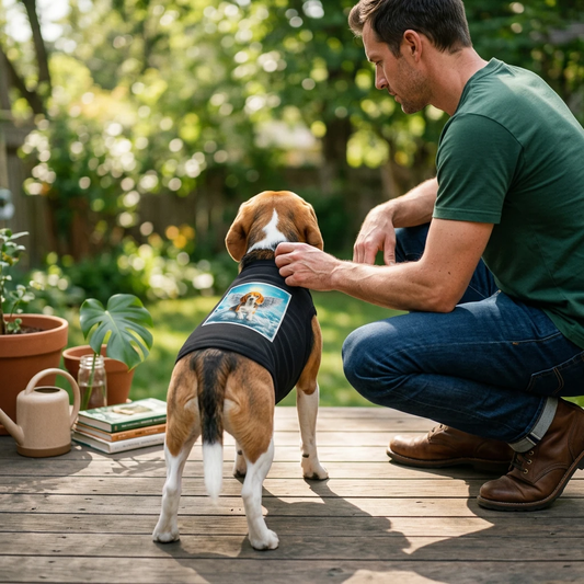 Beagle Angel Pet Tank Top For Dogs Beagle Themed Lightweight Breathable Summer Vest Tee Pets Printify