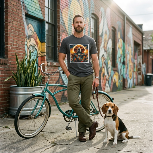 Beagle Tattooed And Buff T Shirt For Dog Lovers Beagle Enthusiast Gift Idea For Pet Parents T-Shirt Printify
