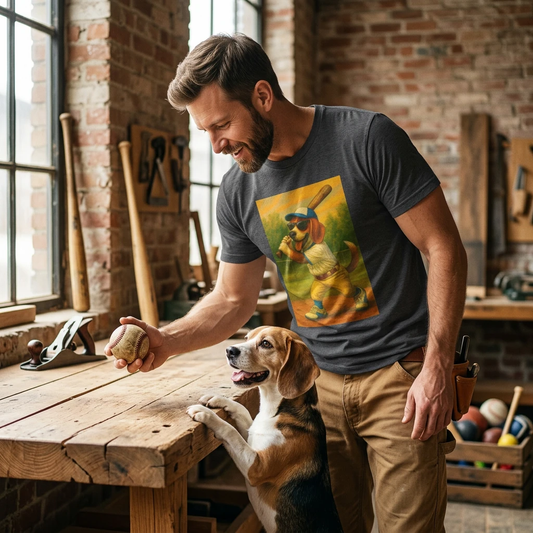 Sports Beagle Baseball T Shirt For Dog Lovers Casual Wear Cute Canine Sports Theme Gift Idea T-Shirt Printify