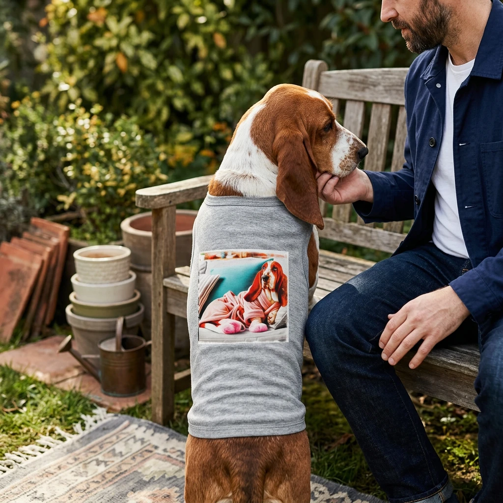Pet Tank Top For Basset Hound Lovers Cute Graphic Basset Hound Dog Tank Top Breathable Summer Wear Pets Printify