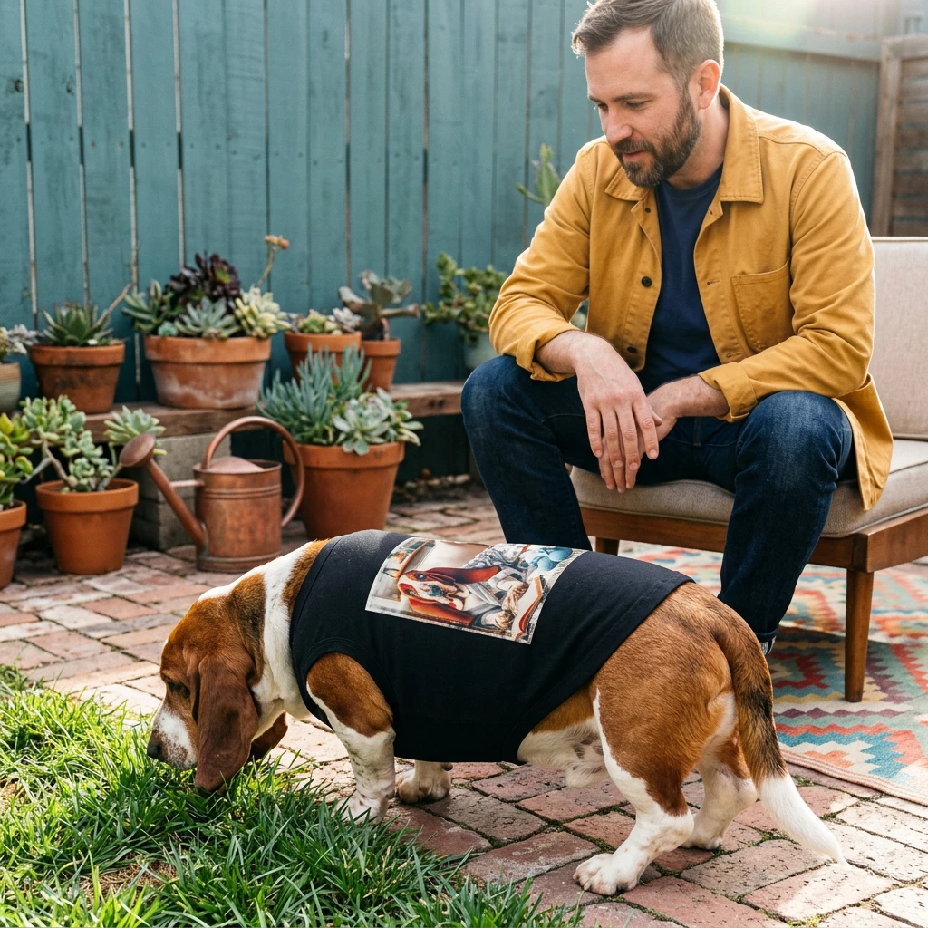 Pet Tank Top For Basset Hound Lovers Cute Dog Tank Top With Long Ears And Loyal Laid Back Charm Pets Printify