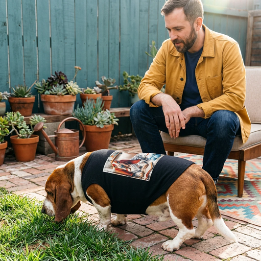 Pet Tank Top For Basset Hound Lovers Cute Dog Tank Top With Long Ears And Loyal Laid Back Charm Pets Printify