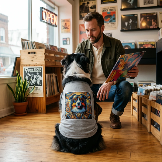 Australian Shepherd Pet Tank Top Soft Cotton Shirt for Dogs Ready for Playful Adventures Pets Printify