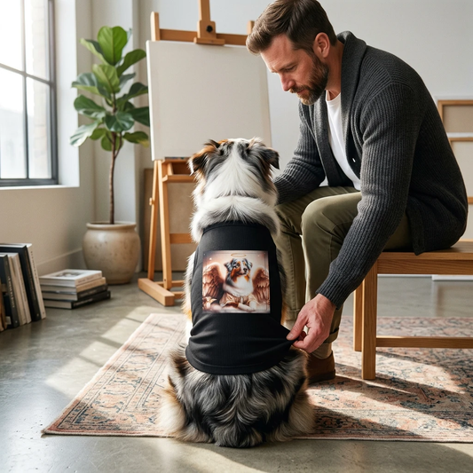 Australian Shepherd Pet Tank Top For Dogs Cute Comfort Lightweight Breathable Dog Shirt Pets Printify