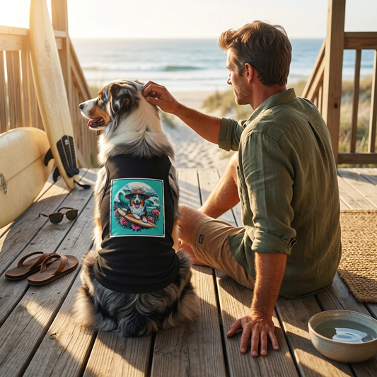 Australian Shepherd Pet Tank Top For Dogs Premium Comfort Breathable Fabric Casual Outfit For Energetic Loyal Companions Pets Printify