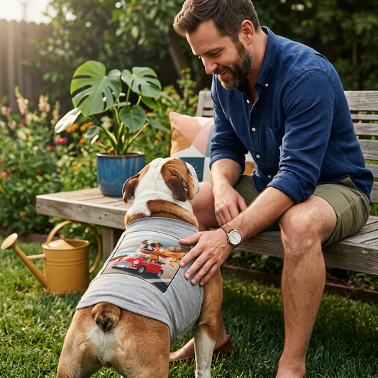 Bulldog Tank Top For Dogs Fun In The Sun Summer Tee Pet Shirt Lightweight Breathable Comfortable Dog Apparel For Pets Pets Printify
