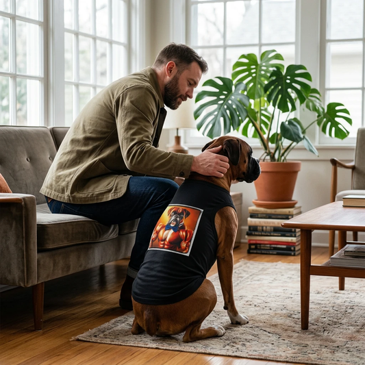 Pet Tank Top Buffed Boxer Pets Printify