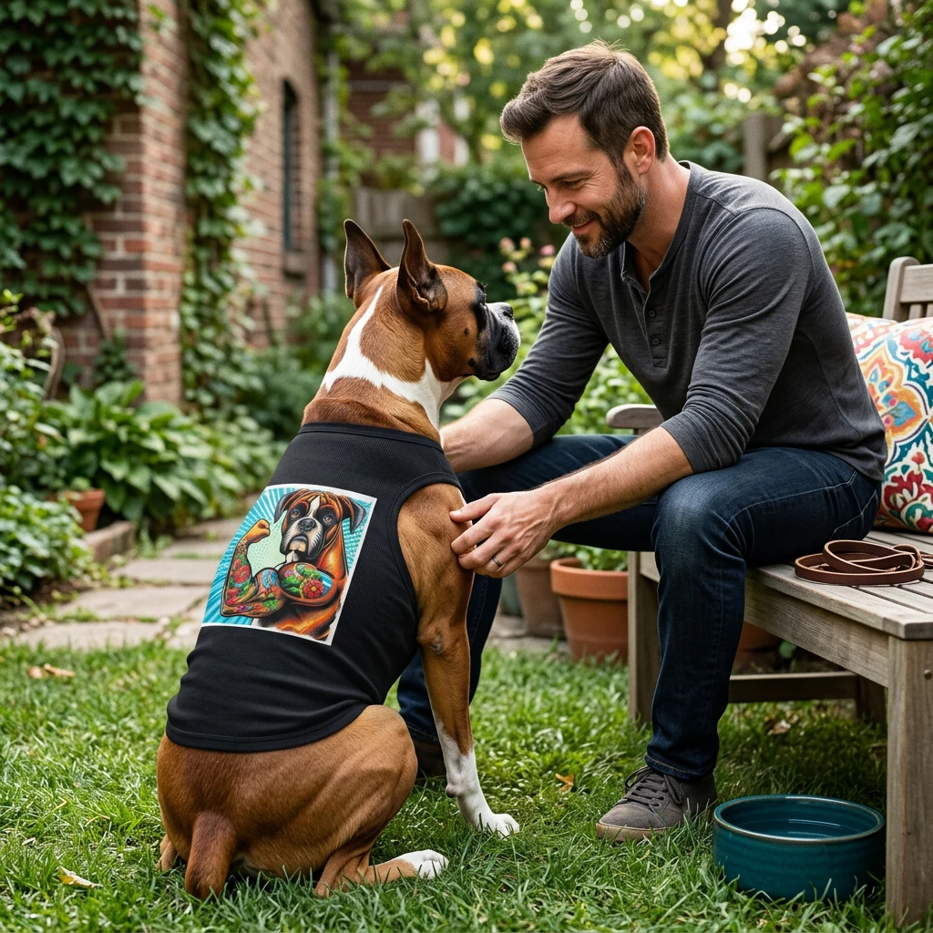 Pet Tank Top Boxer Pets Printify