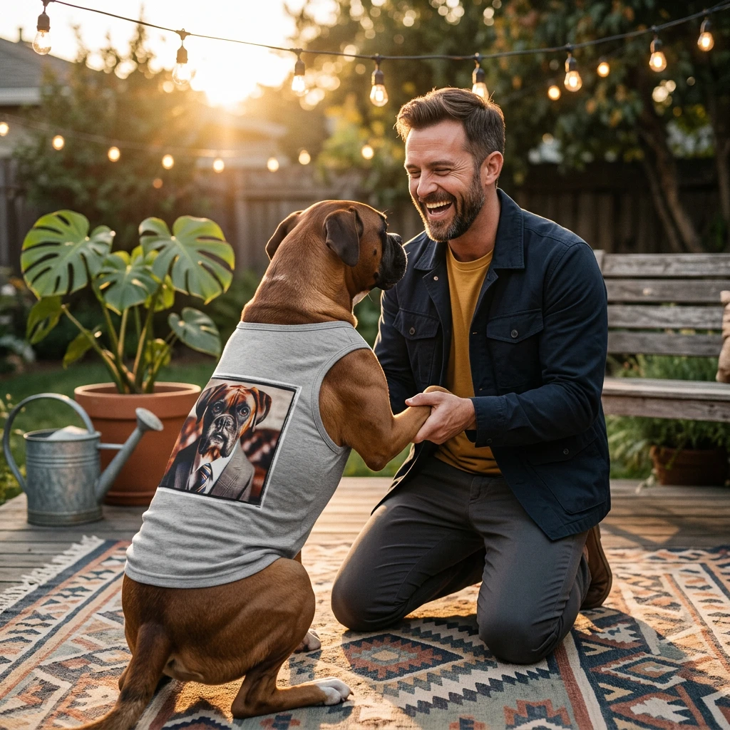 Pet Tank Top Boxer Pets Printify