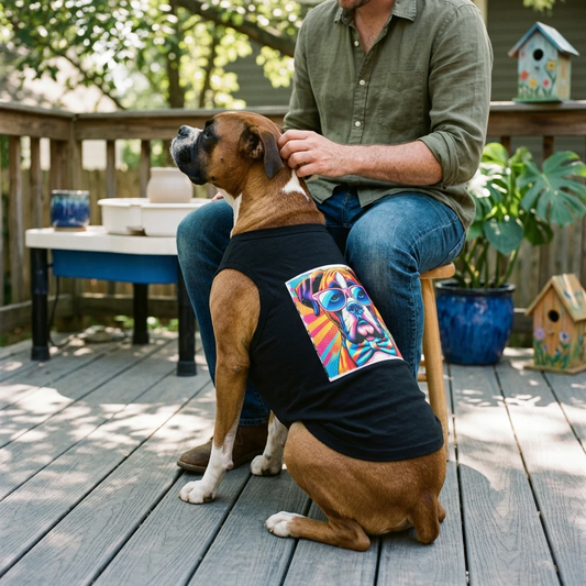 Boxer Dog Shirt With Tie Cute Pet Outfit For Stylish Boxers And Medium Sized Dogs Pets Printify