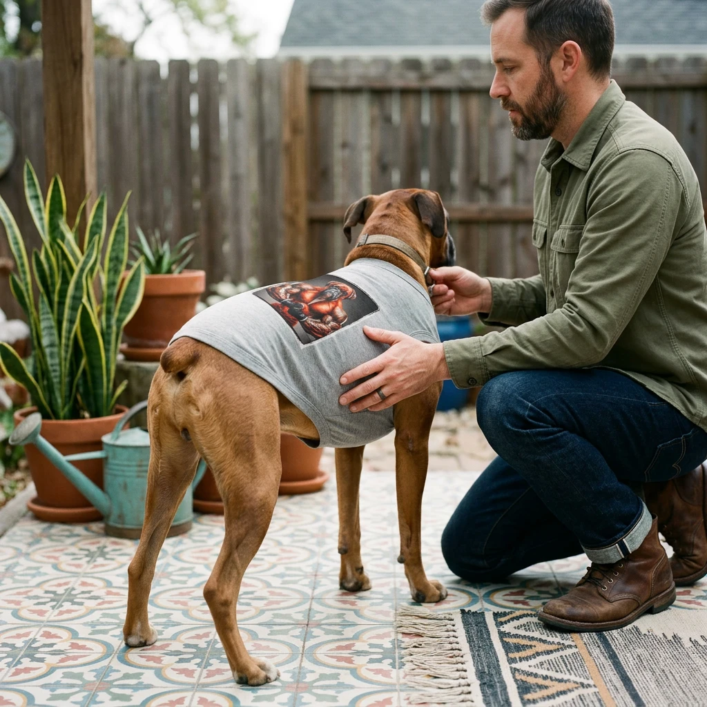 Pet Tank Top Boxer Pets Printify