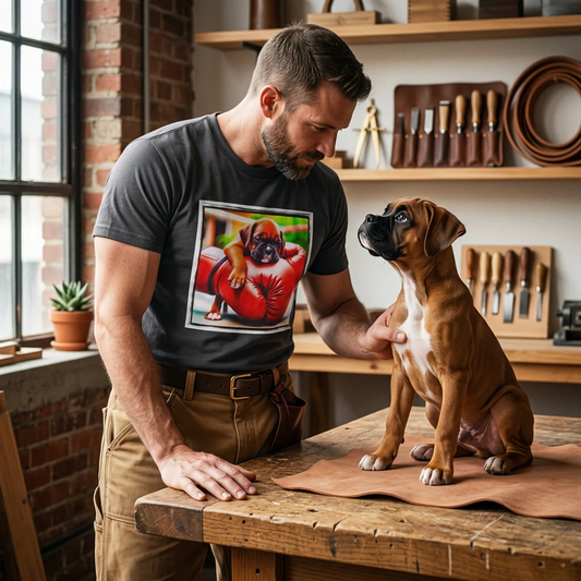 Boxer Puppy In Boxing Glove Graphic Tee For Dog Lovers And Boxer Breed Enthusiasts T-Shirt Printify