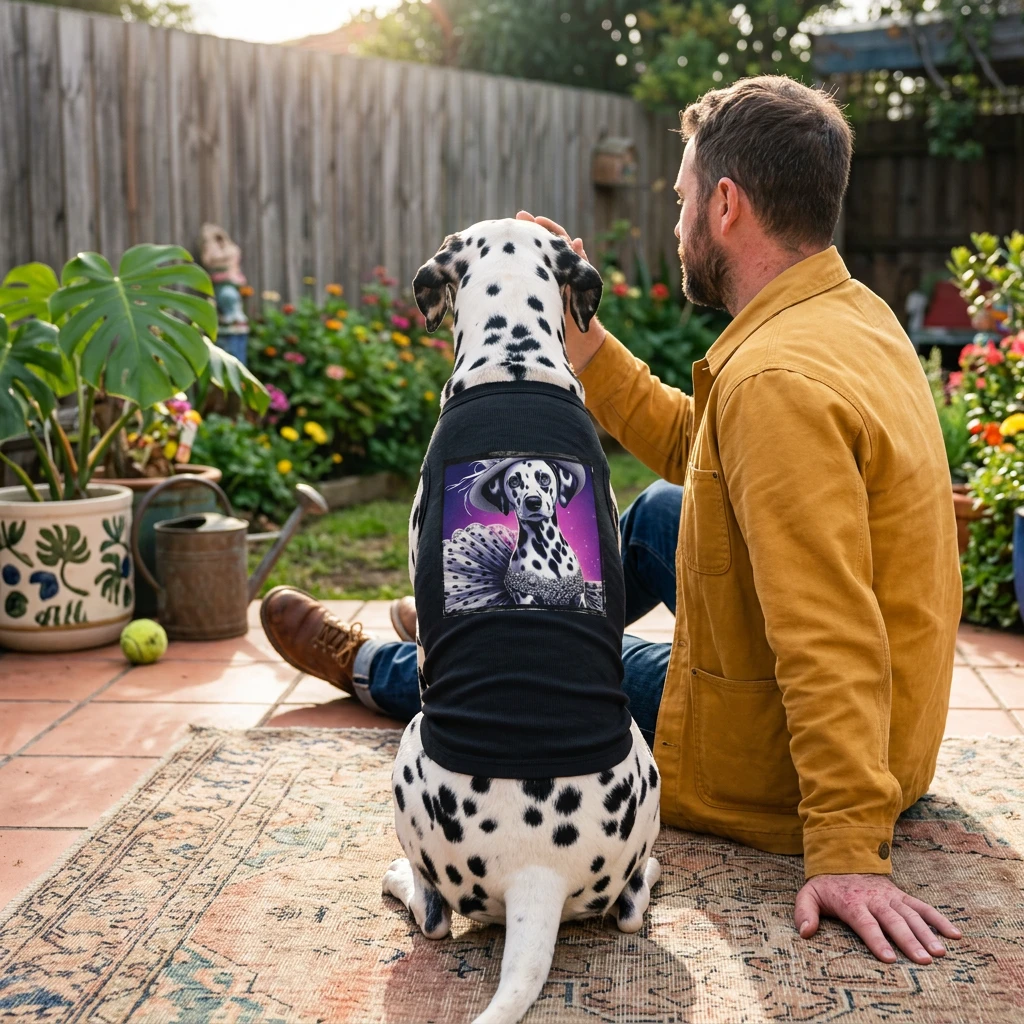 Pet Tank Top Dalmatian pretty in spots t shirt Pets Printify