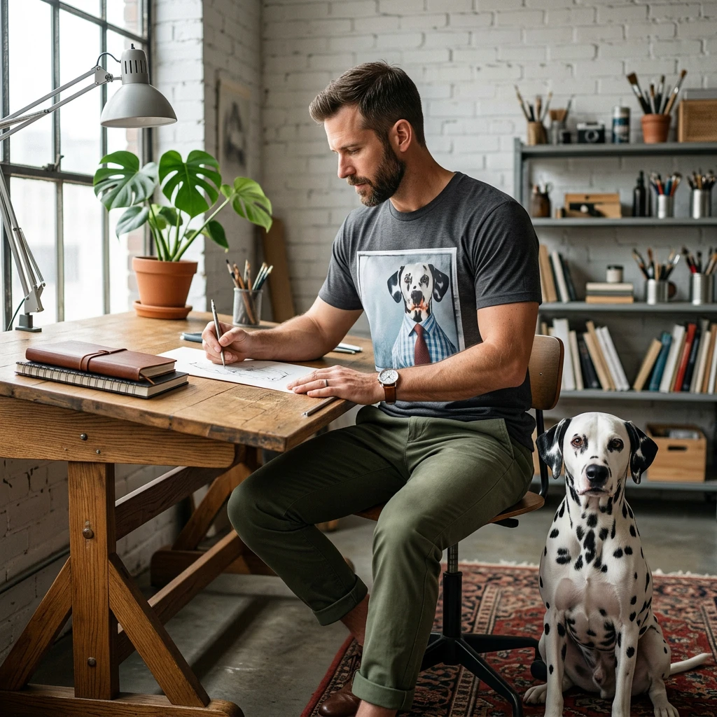 Dalmatian Interview Ready T Shirt For Dog Lovers Funny Firehouse Mascot Design Tee T-Shirt Printify