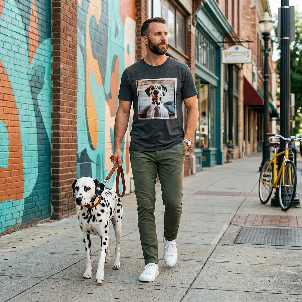 Dalmatian Job Ready T Shirt For Firehouse Lovers Unisex Dog Lover Gift With Iconic Black Spots T-Shirt Printify