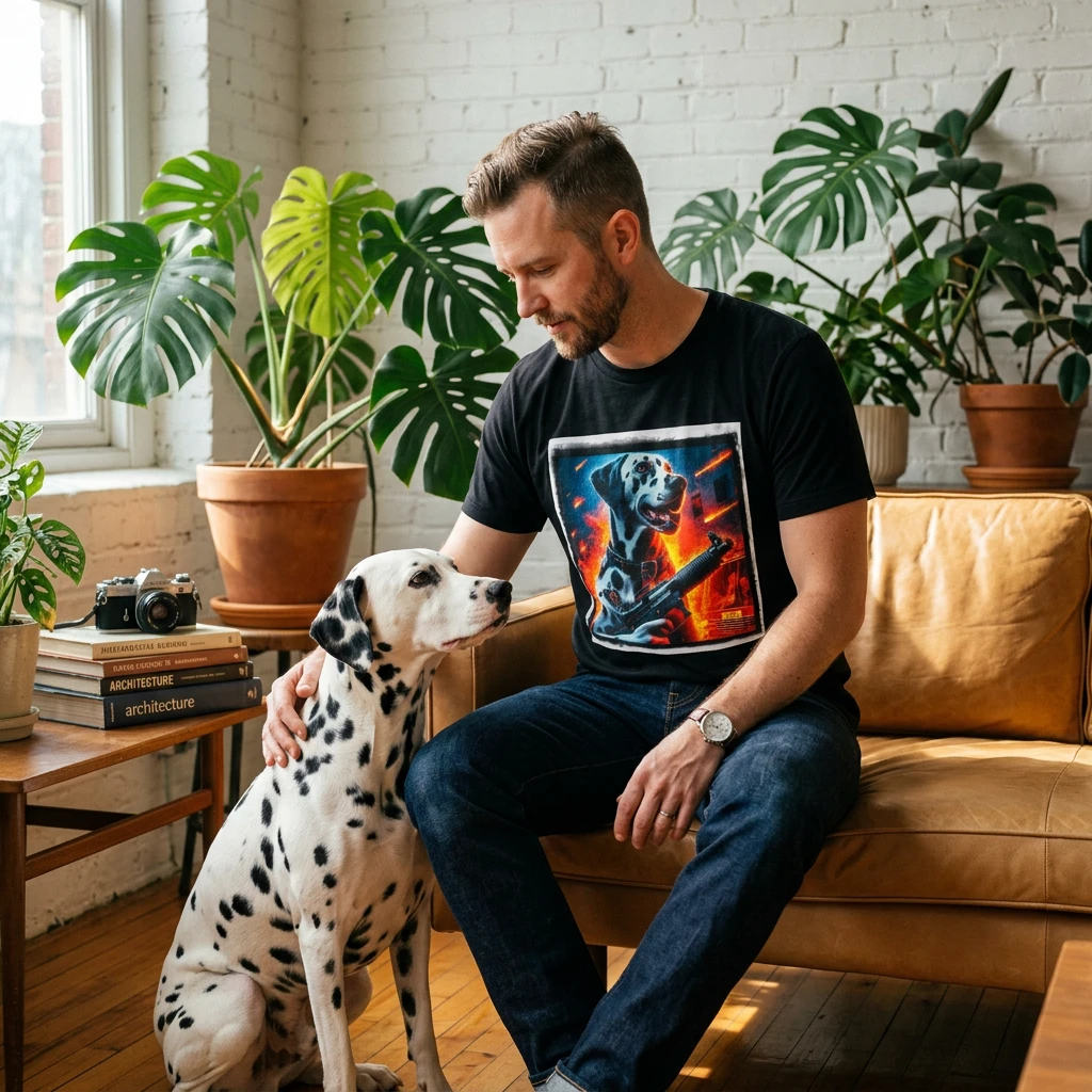 Dalmatian War Hero T Shirt For Firehouse Lovers With Iconic Spots And Classic Dog Breed Design T-Shirt Printify