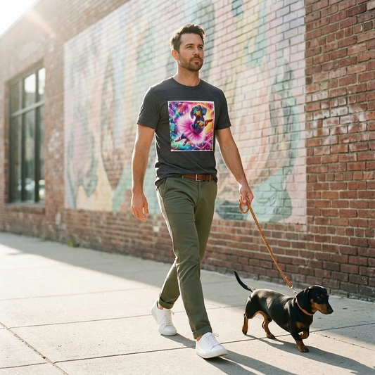 Dachshund Pretty Ballerina T Shirt For Dog Lovers Cute Long Body Short Leg Design Gift T-Shirt Printify