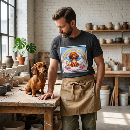 Dachshund Pretty Angel T Shirt For Dog Lovers Cute Long Body Short Legs German Origin Dachshund Tee T-Shirt Printify