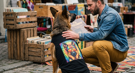 German Shepherd 70s Hippie Pet Tank Top Pets Printify