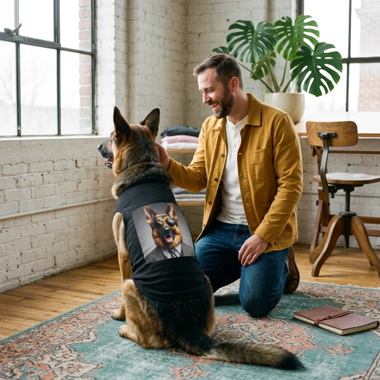 German Shepherd Rugged Outdoor Pet Tank Top Pets Printify
