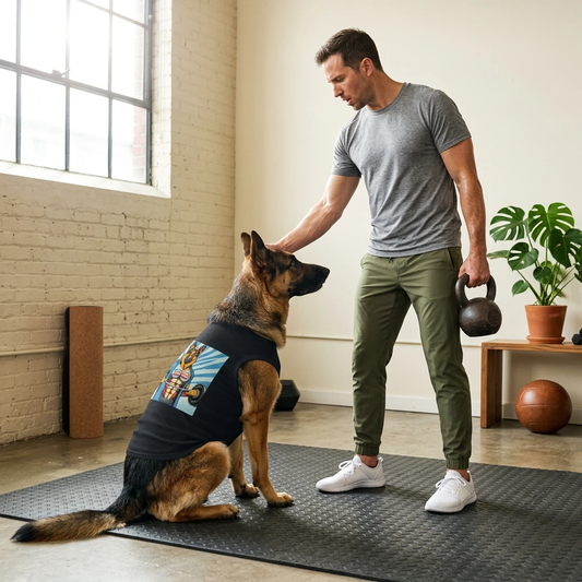German Shepherd Fitness Pet Tank Top Pets Printify