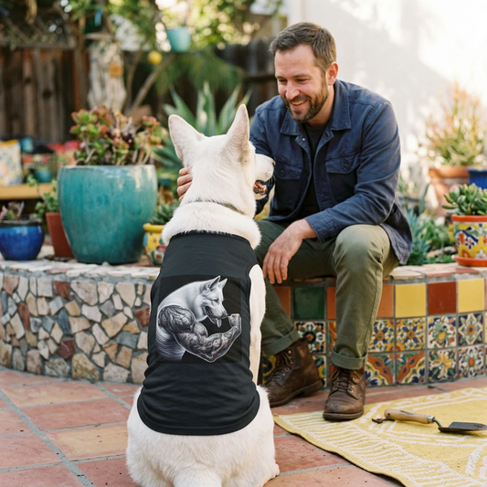 German Shepherd Arms Day Pet Tank Top Pets Printify
