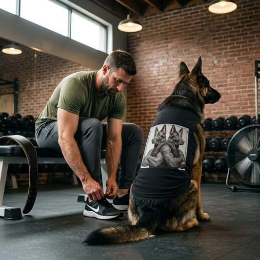 German Shepherd Training Pet Tank Top Pets Printify