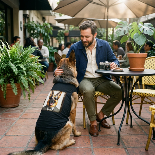 German Shepherd Inspired Pet Tank Top Pets Printify