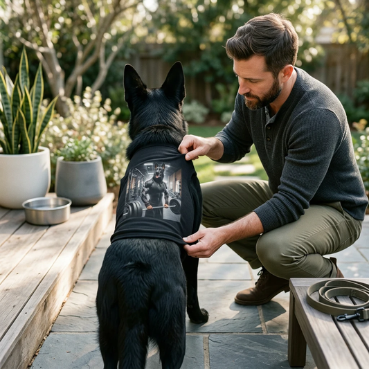 German Shepherd Exercise Pet Tank Top Pets Printify