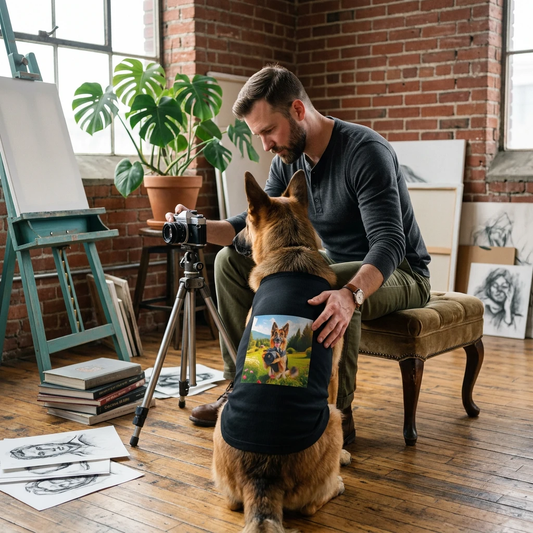 German Shepherd Comfort Fit Pet Tank Top Pets Printify