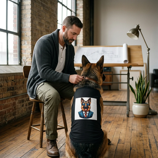 German Shepherd Motion Pet Tank Top Pets Printify