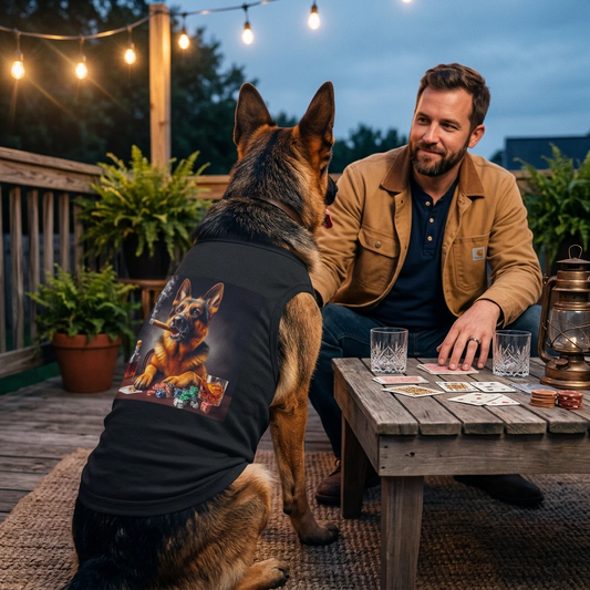 German Shepherd Athletic Dog Tank Top Durable Comfortable Pet Shirt for Runs and Training Pets Printify
