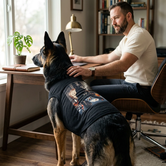 Tough German Shepherd Pet Tank Top for Dogs Comfortable Stretch Fit Breathable Dog Apparel Pets Printify