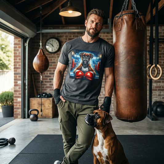 Boxer Dog Shirt For Breed Lovers Unisex Boxer Tee Gift Idea Crew Neck Apparel For All T-Shirt Printify
