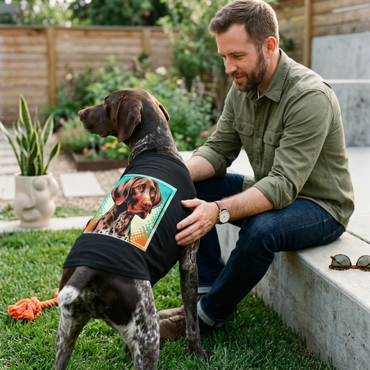 German Shorthaired Pointer Pet Tank Top With Colorful Polka Dots For Active Dogs Pets Printify