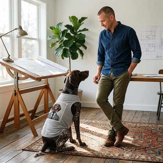 Pet Tank Top German Shorthaired Pointer serious professional t shirt Pets Printify