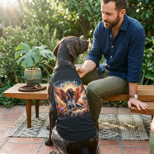 German Shorthaired Pointer Pet Tank Top For Dogs Outdoor Adventure GSP Shirt For Active Pets Pets Printify