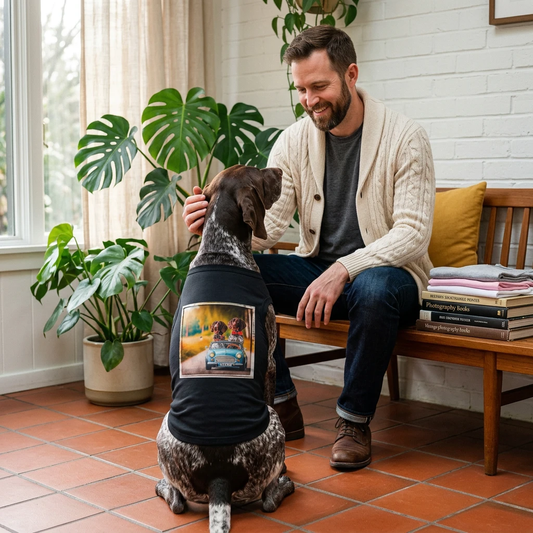 Wacky Pet Tank Top for German Shorthaired Pointer Car Driving Dog T Shirt for Outdoor Adventures Pets Printify