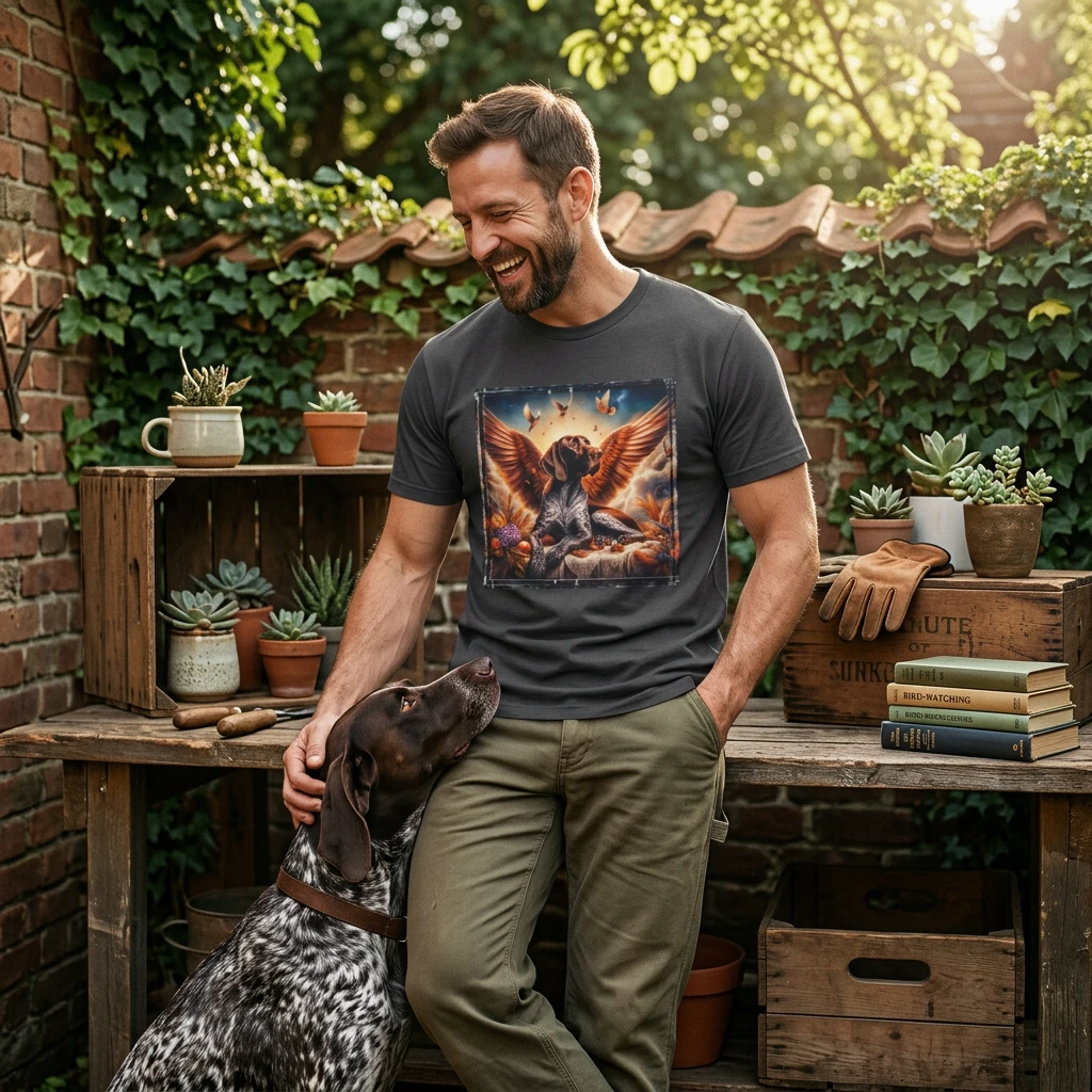 German Shorthaired Pointer Heavenly Angel T Shirt Unisex Soft Style Tee For Dog Lovers T-Shirt Printify