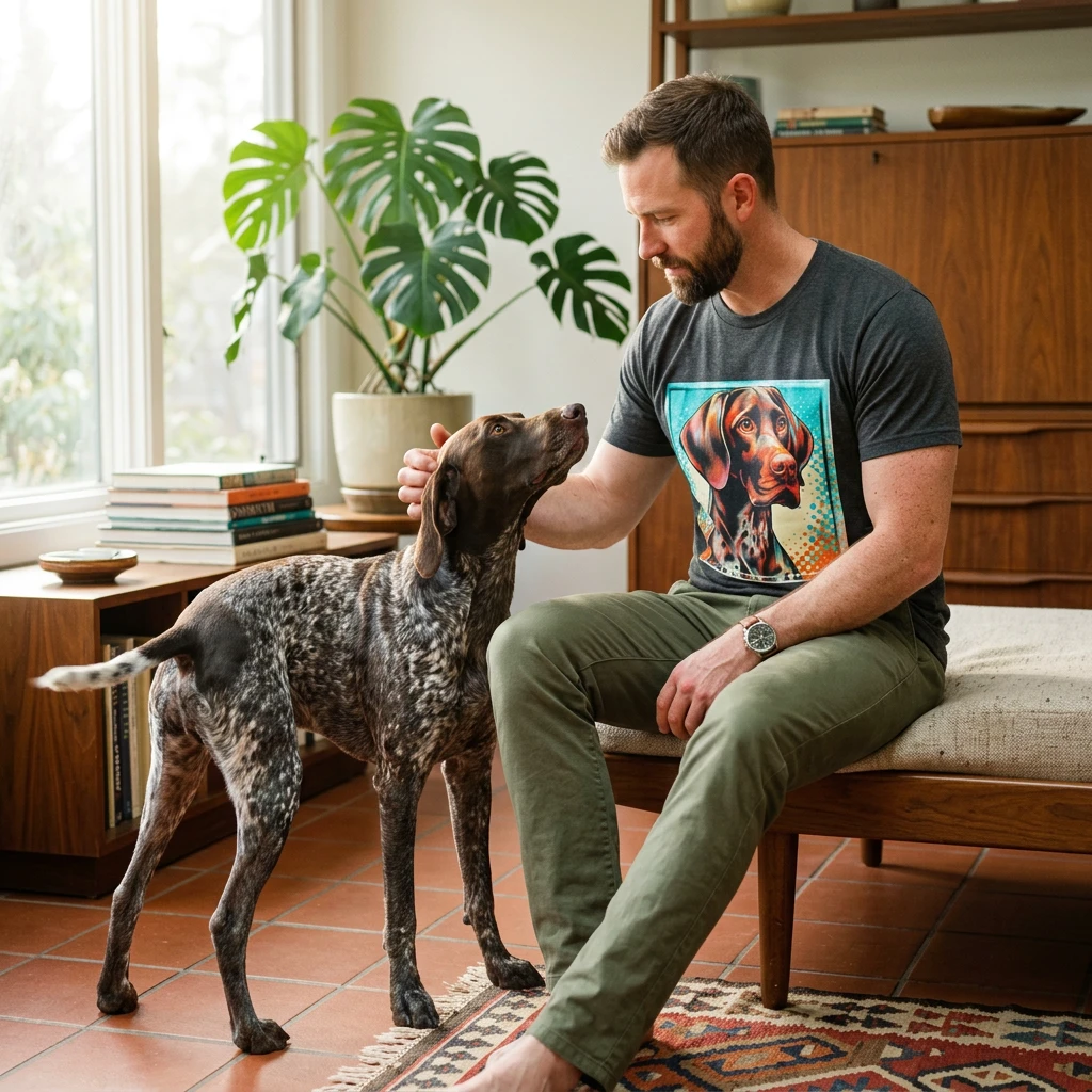Dog Lover Tee German Shorthaired Pointer For Dog Lovers Everyday Wear And Park Adventures T-Shirt Printify