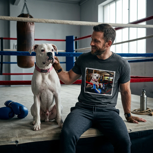 Boxer Dog In Boxing Ring Shirt For Animal Lovers Athletic Breed Gift Tee For Men Women T-Shirt Printify