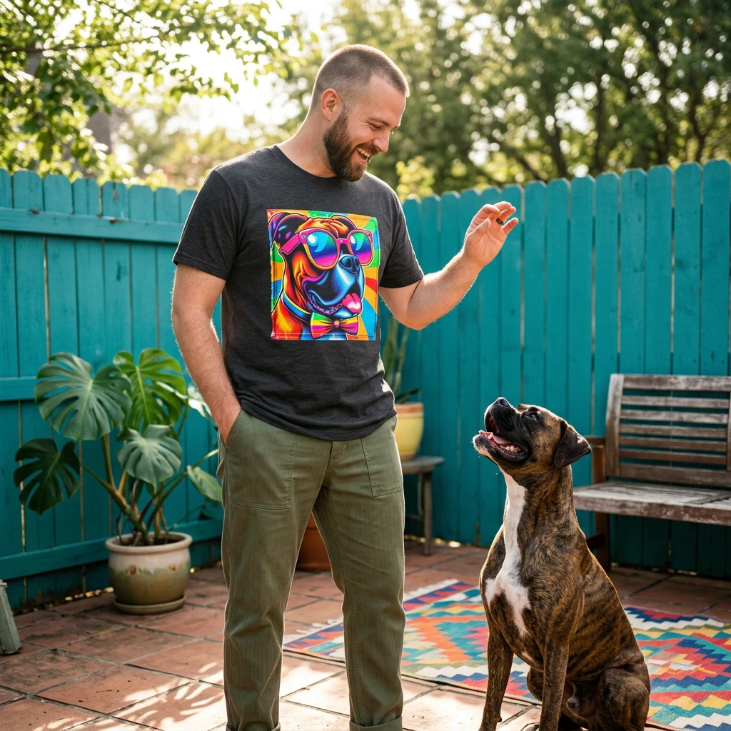 Boxer Pop Art Shirt T-Shirt Printify