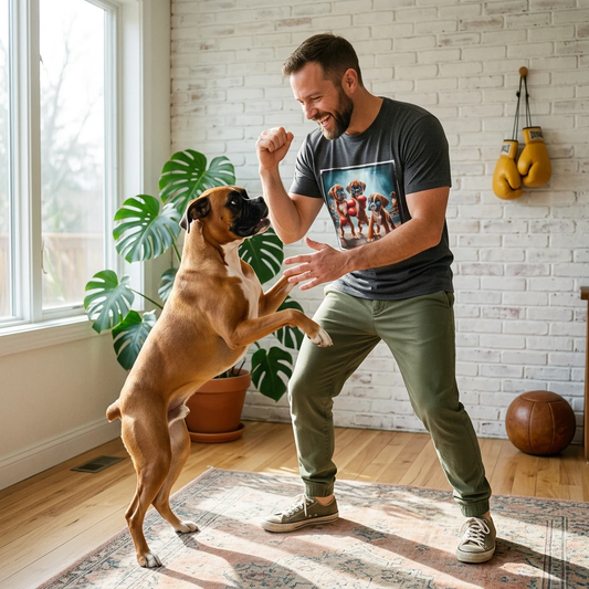 Boxer Puppies In Boxing Ring Shirt For Dog Lovers Gift Cute Boxer Puppy Tee For Boxing Fans And Pet Parents T-Shirt Printify