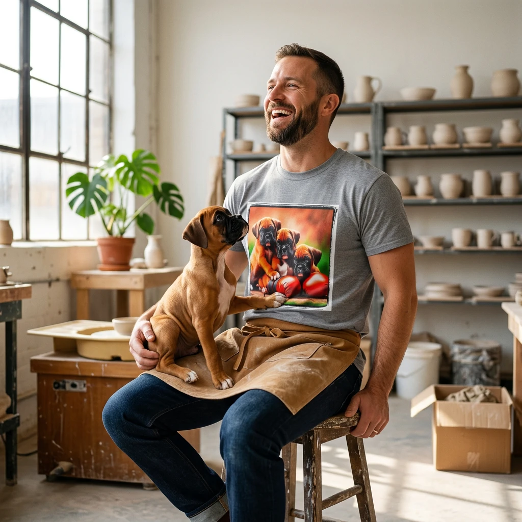 Boxer Puppy Dog T Shirt For Dog Lovers Cute Boxer Tee Gift For Boxer Lovers Everywhere T-Shirt Printify