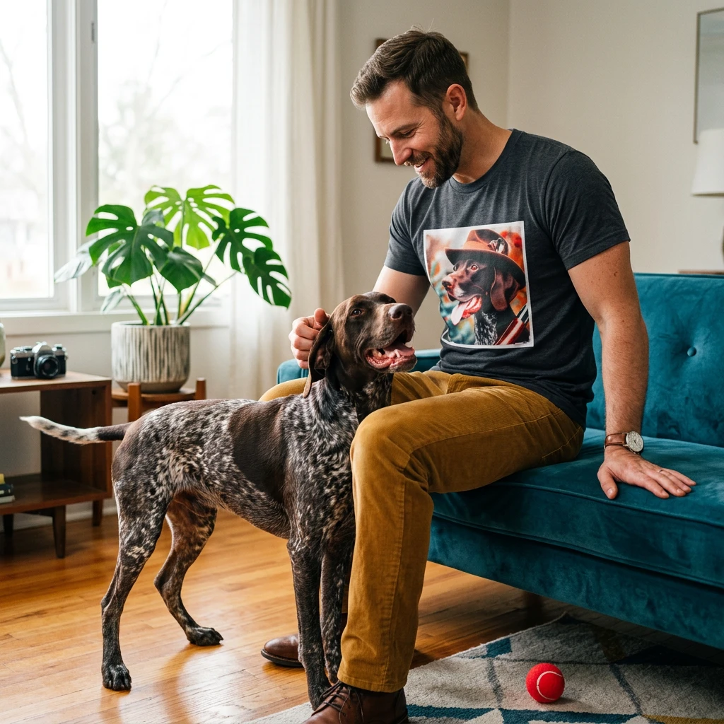 German Shorthaired Pointer Fun Shirt Unisex Soft Style Tee For Dog Lovers And Trainers T-Shirt Printify