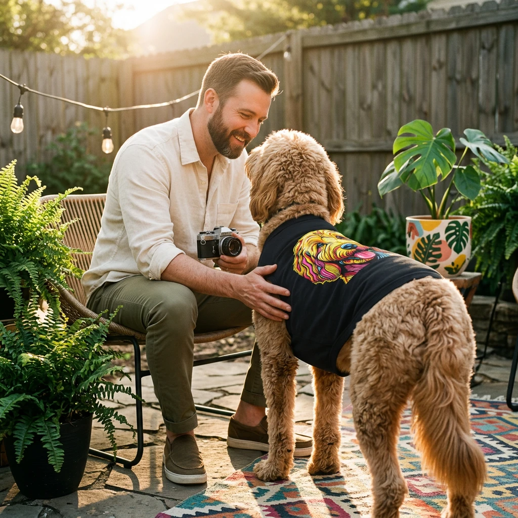 Pet Tank Golden Doodle pretty colors Pets Printify