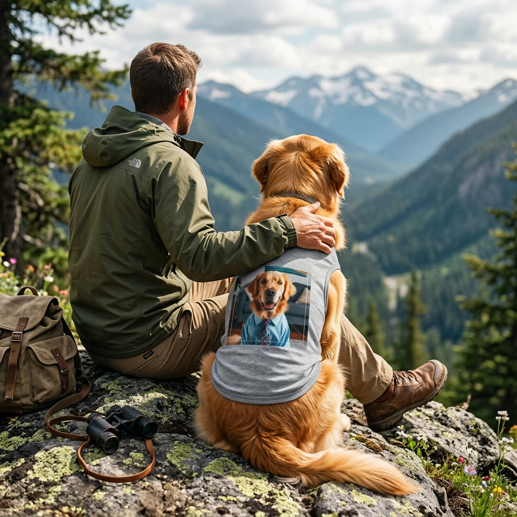 Golden Retriever suit and tie tsnk top Pets Printify