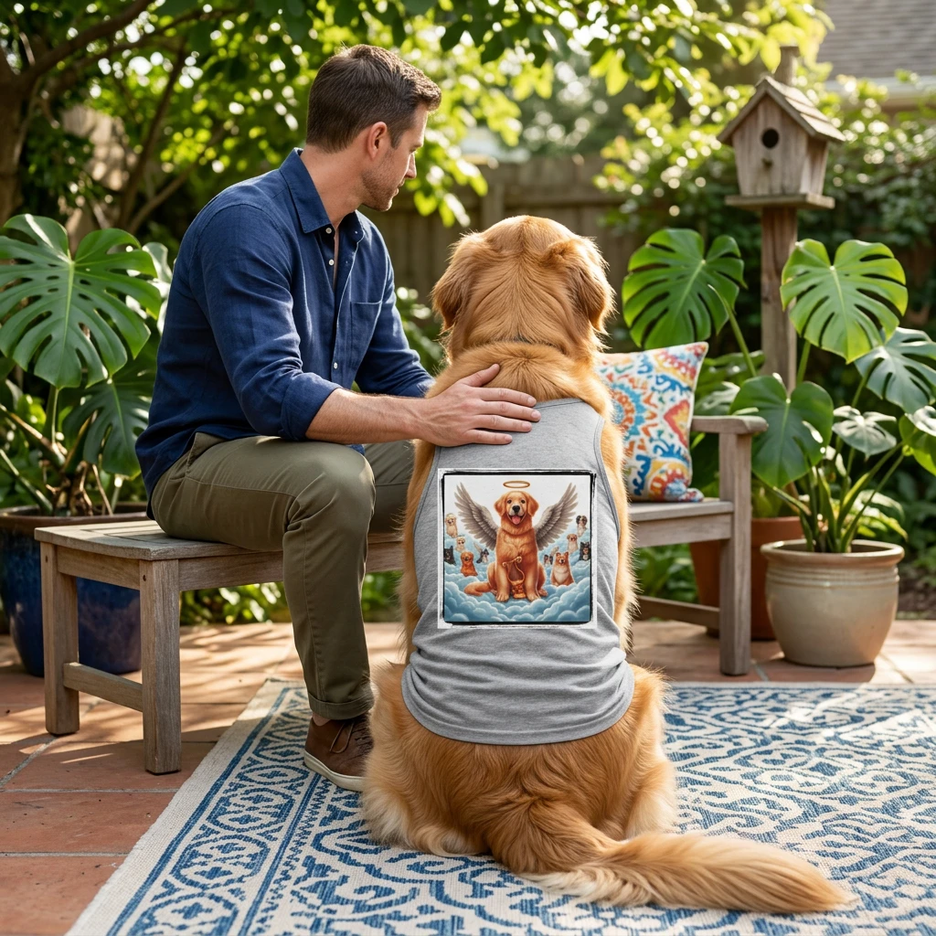 Golden Retriever tank top puppy heaven Pets Printify