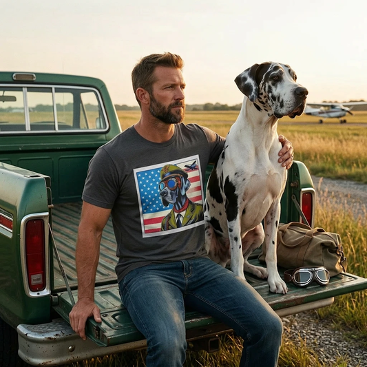 Great Dane war pilot T-Shirt Printify